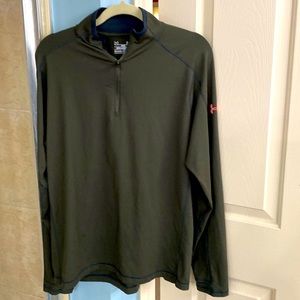 Under  Armour 1/4 zip fitted green/black